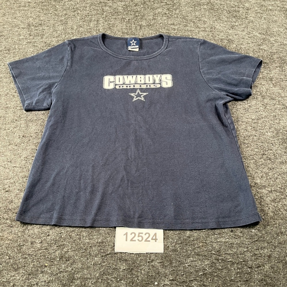 Dallas Cowboys T Shirt Womens XL Blue Authentic Apparel Football NFL Graphic
